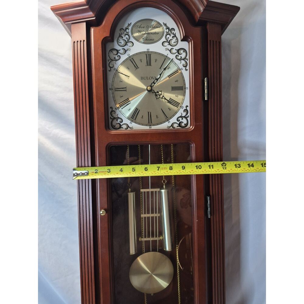 Bulova Westminster Ave Maria Chime Wall Clock Beautiful Clock That Keeps Time - Picture 16 of 16